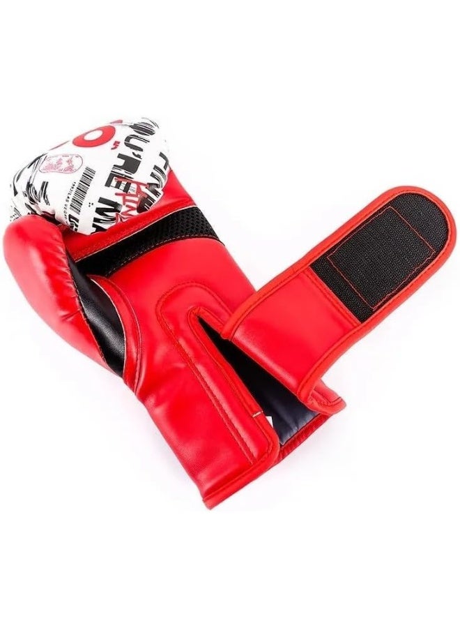 Ufc قفازات ملاكمة مصنوعة من UFC للشباب، حجم 8 أونصات، أحمر - Image 4