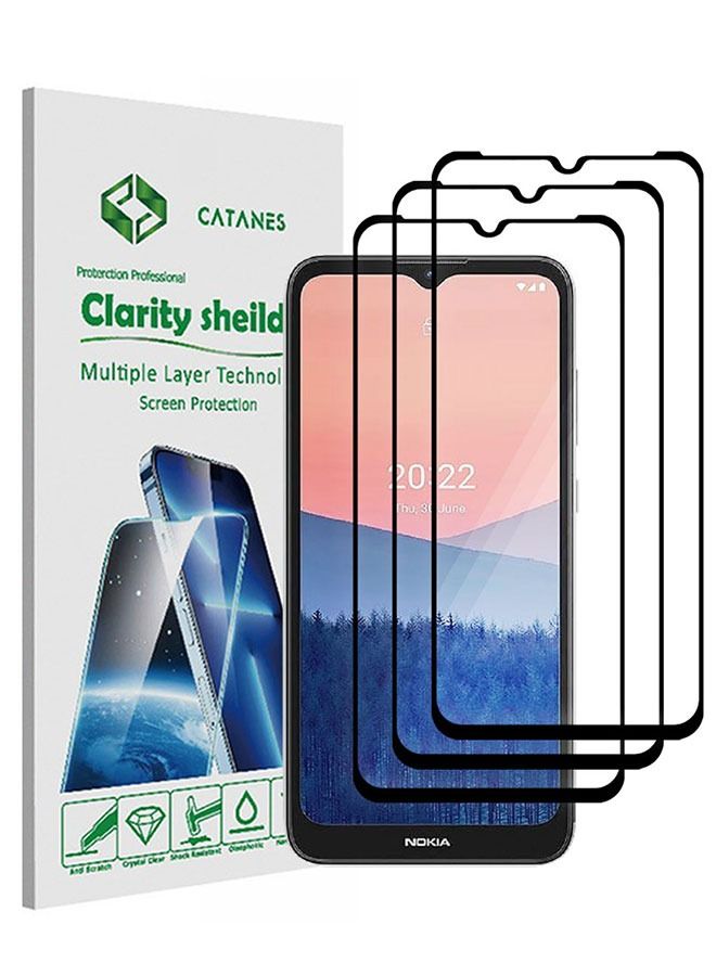 CATANES 3 Pack For Nokia C21 Tempered Glass Screen Protector Full Glue Back - Image 1