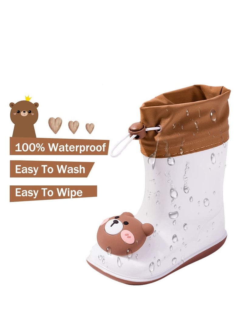 SYOSI - Rain Boots for kids Wellies-Boys And Girls Wellington Lightweight Outdoor Shoes, 3D Printed Pattern Toddle, Rubber Animal - Image 1