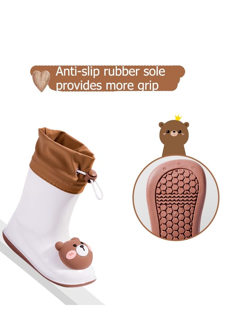 SYOSI - Rain Boots for kids Wellies-Boys And Girls Wellington Lightweight Outdoor Shoes, 3D Printed Pattern Toddle, Rubber Animal - Image 1