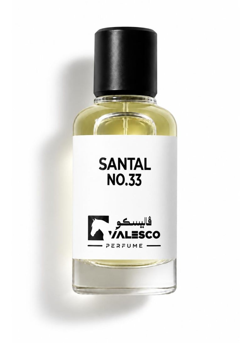 SANTAL NO.33 Extrait de Parfum 50ml Unisex – Long Lasting Woody Sandalwood Perfume with Leather, Cardamom, Cedarwood, Iris & Violet