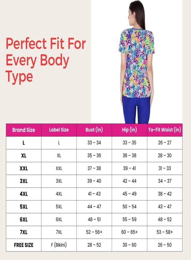 FILMAX® Originals T-Shirt & Capri Set Swimwear (4682x4686-Royal Blue_6XL) - Image 3