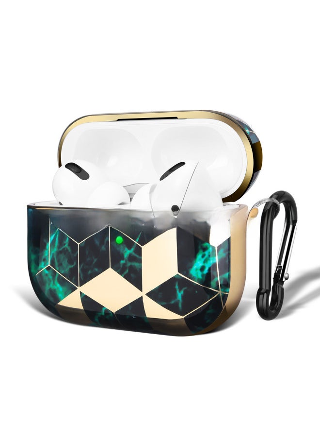 Generic - Bluetooth Earphone Case Electroplated Marble Airpods Protective Case For Airpods Pro Earphone Case In Stock-Color:PM15-Applicable Model:Airpods Pro2 - Image 1