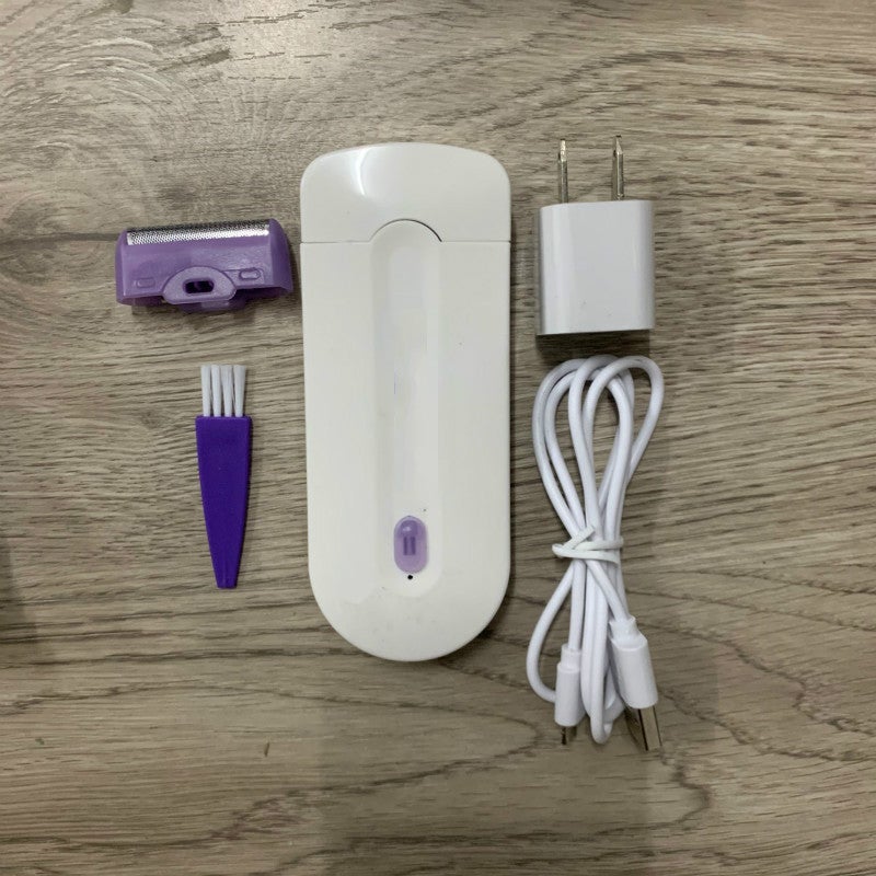 ماكينة إزالة الشعر الكهربائية للنساء، ضوء أزرق غير مؤلم، شحن USB - Image 2