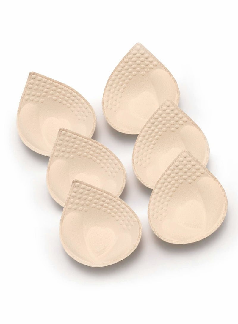 Y&D Bra Pads Inserts, Sewn Padded for Sports A/B/C/D Cup Beige, Latex Bras Inserts Removable Women's Cups or Swimsuit Insert  - Image 1