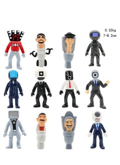 Y&D Set of 12 Pcs Toilet Man Vs Monitor Man Model Decoration 