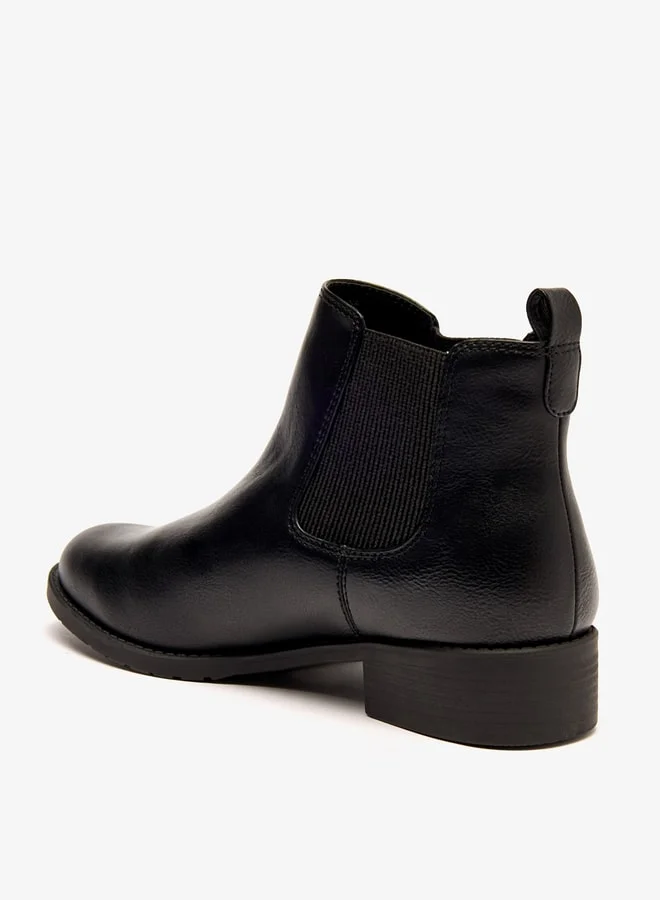 Celeste Women's Slip-On Ankle Boots with Block Heels and Pull Tabs