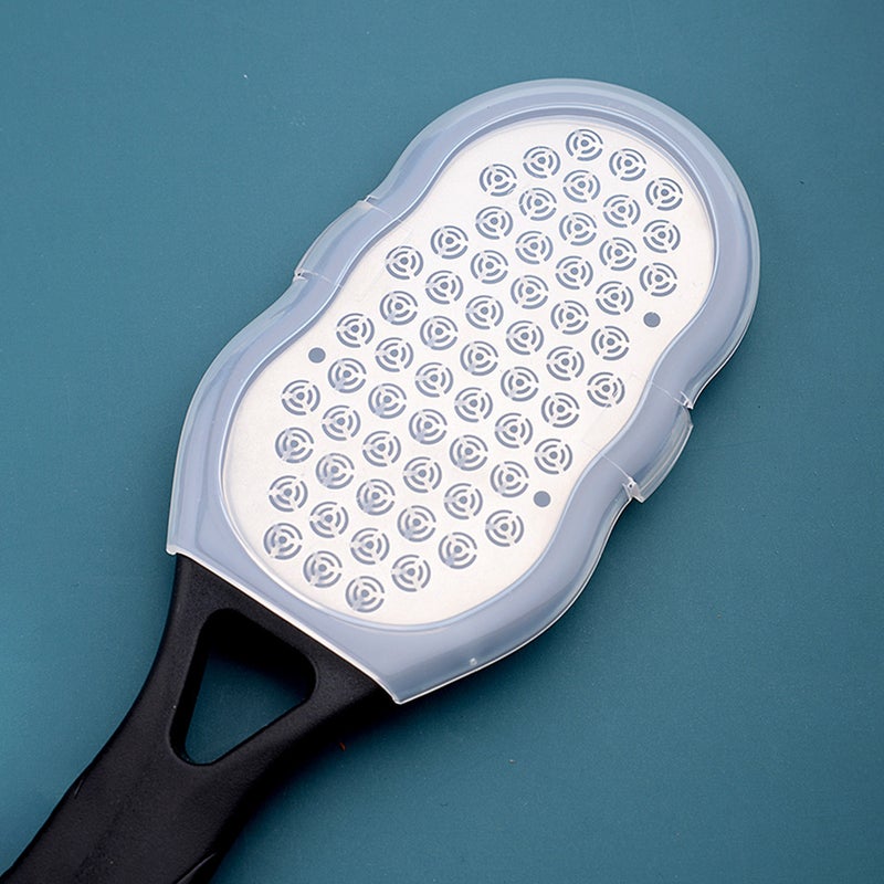 1pc Stainless Steel Feet File Dead Skin Remover Rub Foot Tool (Black) - Image 1