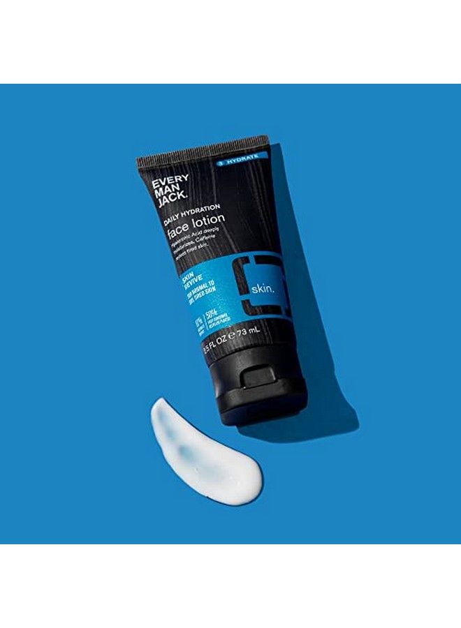 Every Man Jack Daily Hydration Face Lotion For Men Deeply Moisturize And Revive Dry Tired Skin With Hyaluronic Acid Caffeine And Green Tea 2.5 Oz Men’S Face Lotion Twin Pack - Image 5