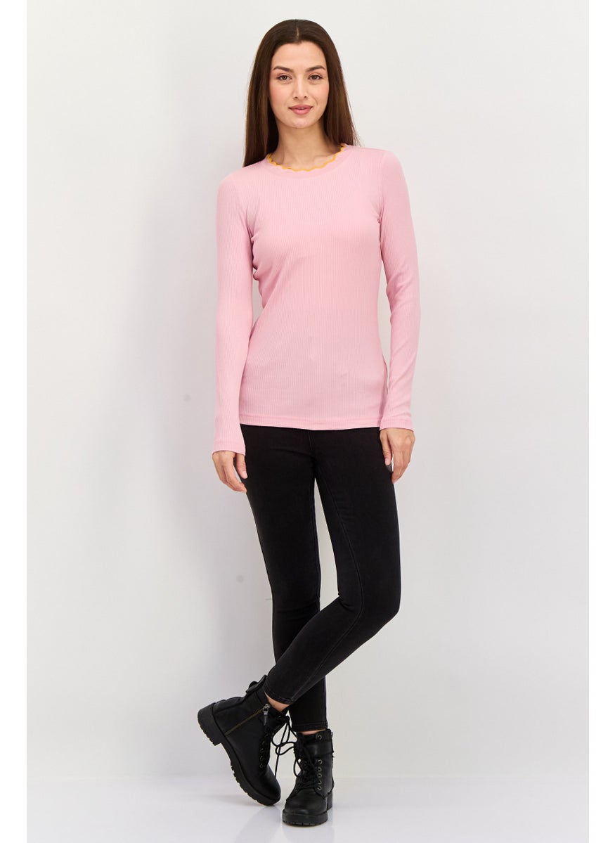 Women Ruffle Neck Textured Long Sleeves Top, Pink - pzsku/ZD276207475DAC8D5DADDZ/45/_/1739715394/67be3c0c-2f01-46c3-9332-fdf57471ecb5