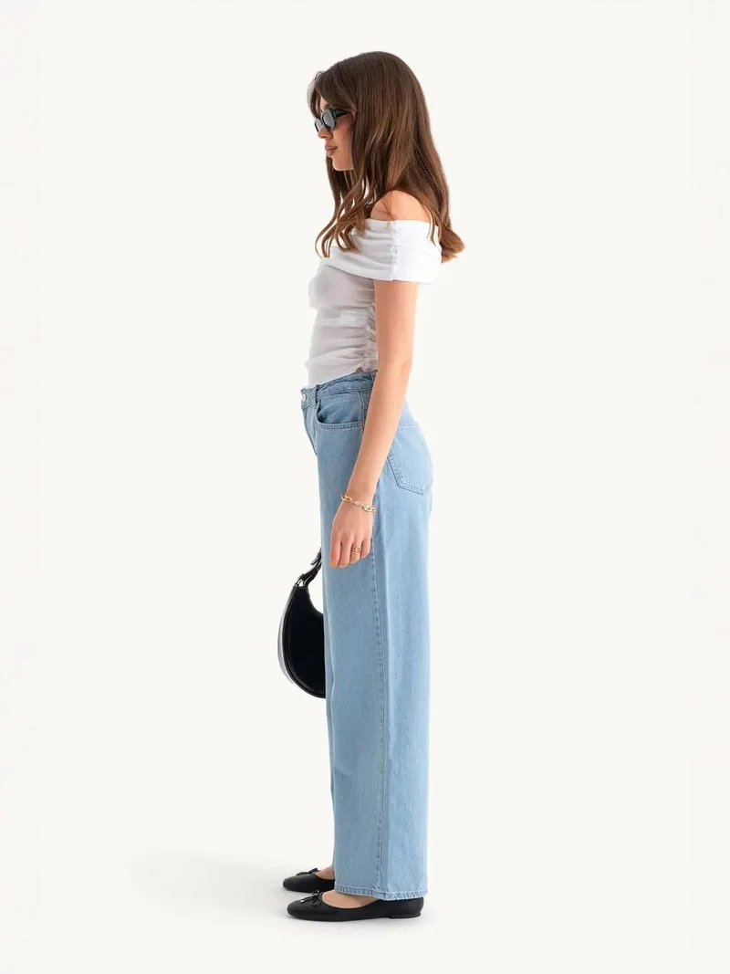 HICCUP High Waist Wide Leg Jeans