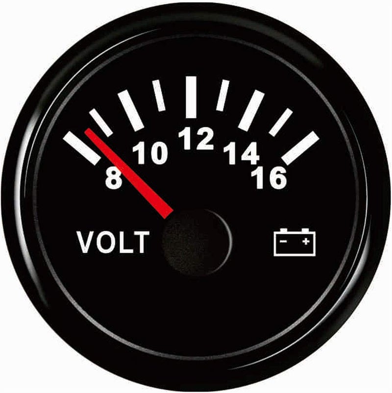 SAMDO 52mm Voltmeters Voltage Meters Universal Voltage Gauges Waterproof 8-16V for Boat Yacht Auto Motor Home Truck - Image 1