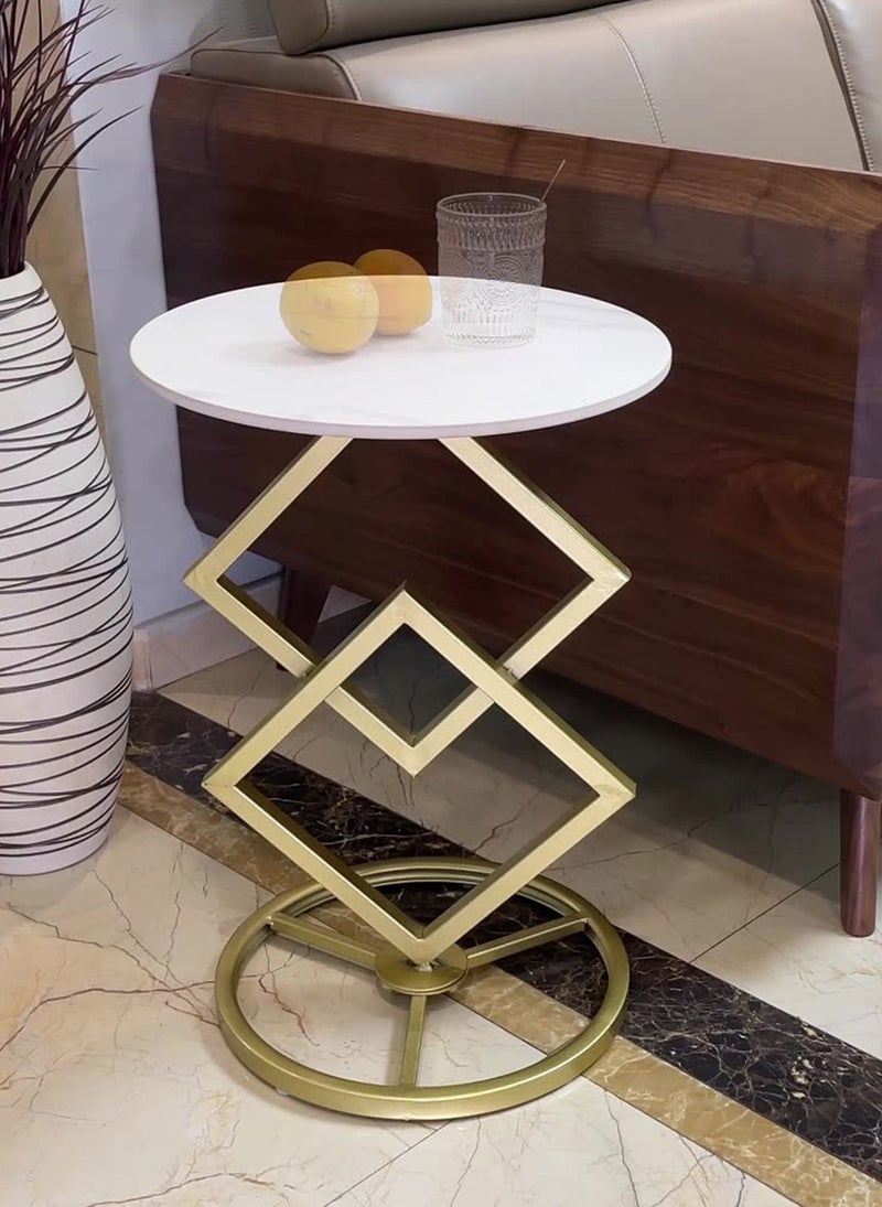 Sharpdo Living Room Sofa Rock Slab Side Table Coffee Table 58*40*40CM - Image 4