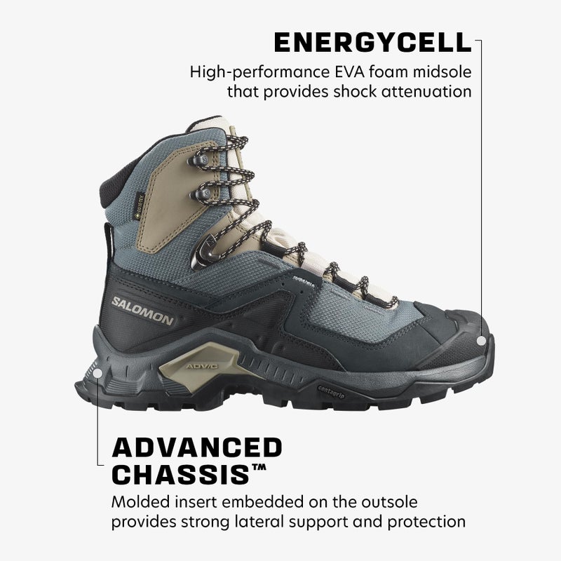 Salomon SALOMON Women's Quest Element Gore-tex Trekking-& Wanderschuhe, Ebony Rainy Day Stormy Weather, 36 2/3 EU  - Image 2