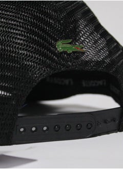 LACOSTE Lacoste Cap with Crocodile Logo Graphic - Black & White  - Image 5