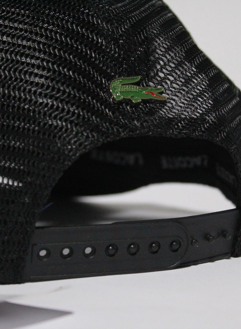 Lacoste Cap with Crocodile Logo Graphic - Black & White - Image 5