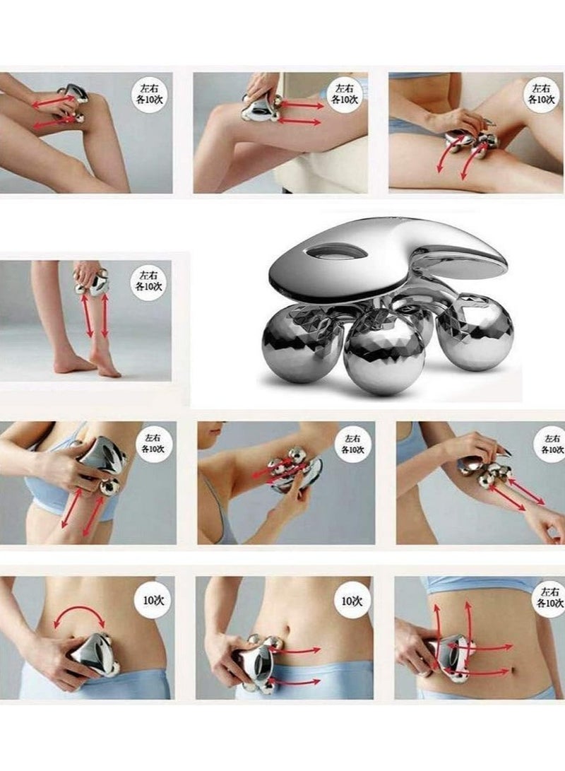 جهاز تدليك يدوي رباعي الابعاد لتدليك الوجه والجسم لرفع البشرة وازالة التجاعيد والاسترخاء وشد البشرة للنساء والرجال - Image 3