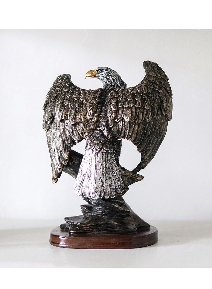 M MIAOYAN Lifelike Eagle Statue Resin Figurine | Luxury Desktop Decor for Home, Office, Living Room & Study - Image 3