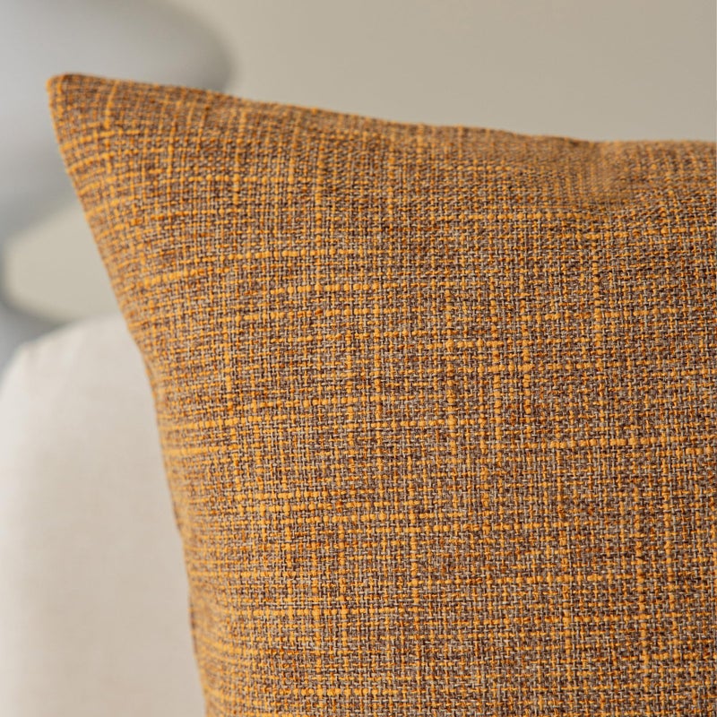 K KEVIN TEXTILE Kevin Textile Set of 2 Decorative Throw Cushion Covers Farmhouse Cushion Case Indoor Outdoor  24 x 24 inches (61x61cm)  Hazel Brown  - Image 3