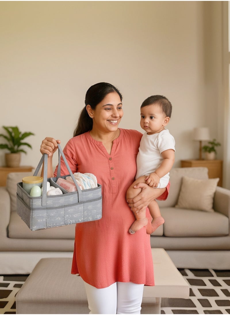 Kiddale Baby Diaper Caddy Basket | Caddy Organizer Bag | Diaper Storage Bag| Baby Essentials Storage Organizer Bag  - Image 2