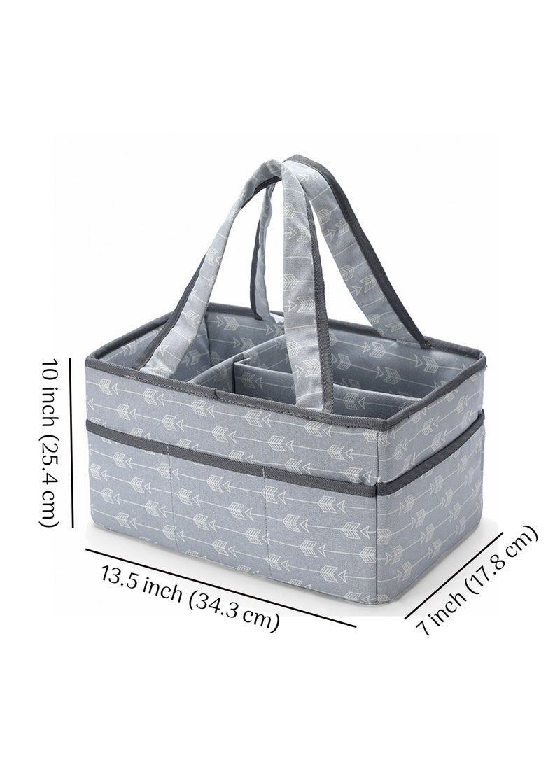 Kiddale - Baby Diaper Caddy Basket | Caddy Organizer Bag | Diaper Storage Bag| Baby Essentials Storage Organizer Bag - Image 1