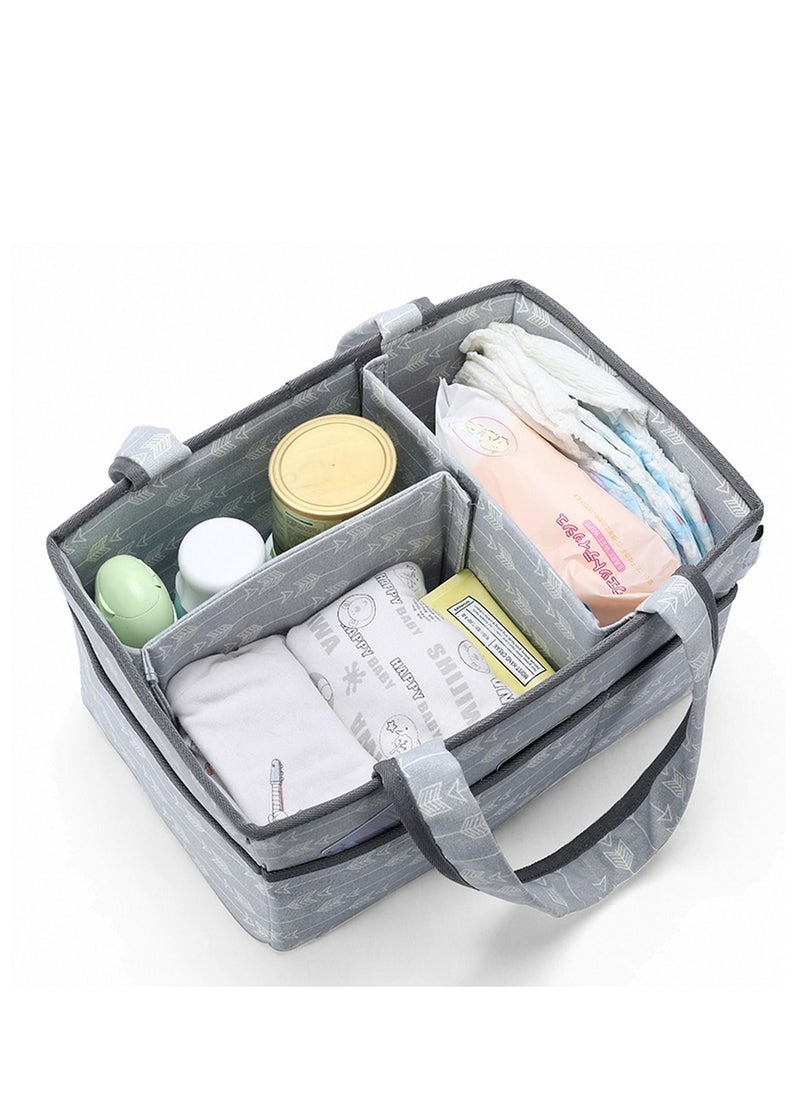 Kiddale - Baby Diaper Caddy Basket | Caddy Organizer Bag | Diaper Storage Bag| Baby Essentials Storage Organizer Bag - Image 1