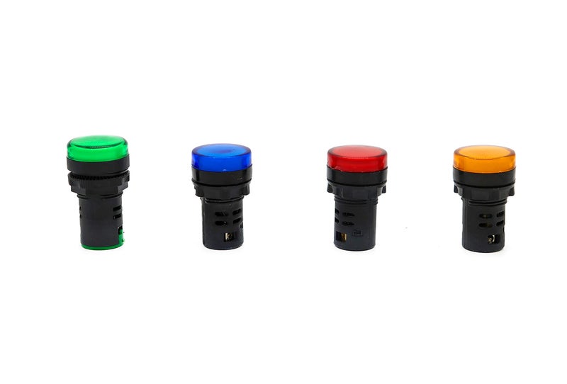 Electronicspices Electronic Spices Type of 4 Colours 22 Mm Round Plastic Single Phase Control Panel LED Indicator Light Pack of 4 - Image 2