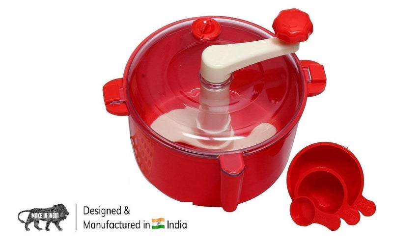 PEPONZ Atta Dough Kneader Maker 5 in 1 Automatic Atta Roti Dough Chakki Atta Maker Measuring Cups Set Bread Mixer for Home Kitchen  - Image 2