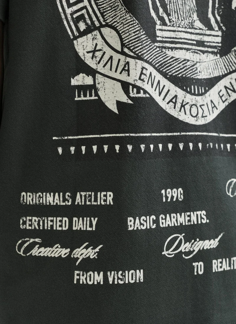 JACK & JONES Printed Crew Neck T-Shirt