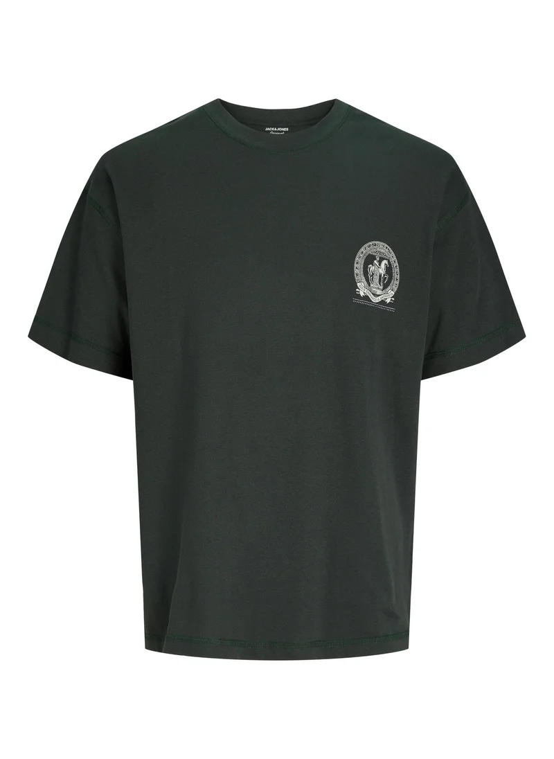 JACK & JONES Printed Crew Neck T-Shirt