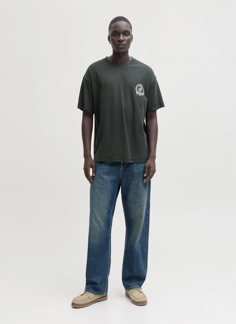 JACK & JONES Printed Crew Neck T-Shirt