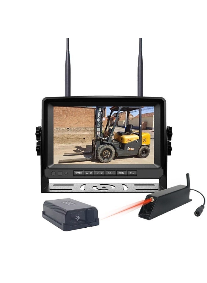 HD 1080P Forklift Laser Camera System Fork Magnetic Mounted Forklift Wireless WIFI Camera Safety Forklift Monitor System with Battery - Image 1
