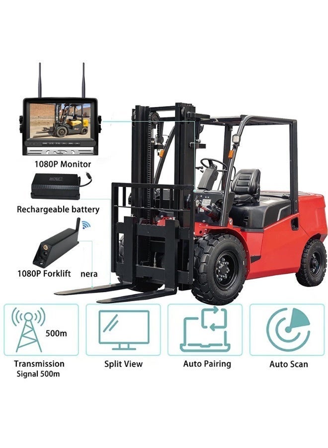HD 1080P Forklift Laser Camera System Fork Magnetic Mounted Forklift Wireless WIFI Camera Safety Forklift Monitor System with Battery - Image 2