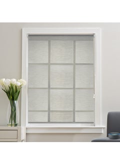Deco Window Deco Window Sheer Roller Blinds for Windows 34 Inches W X 84 Inches H Grey RollUp Shades Light Filtering Sun UV Protection Polyester Curtains for Home Office  - Image 1
