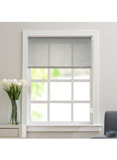 Deco Window Deco Window Sheer Roller Blinds for Windows 34 Inches W X 84 Inches H Grey RollUp Shades Light Filtering Sun UV Protection Polyester Curtains for Home Office  - Image 2