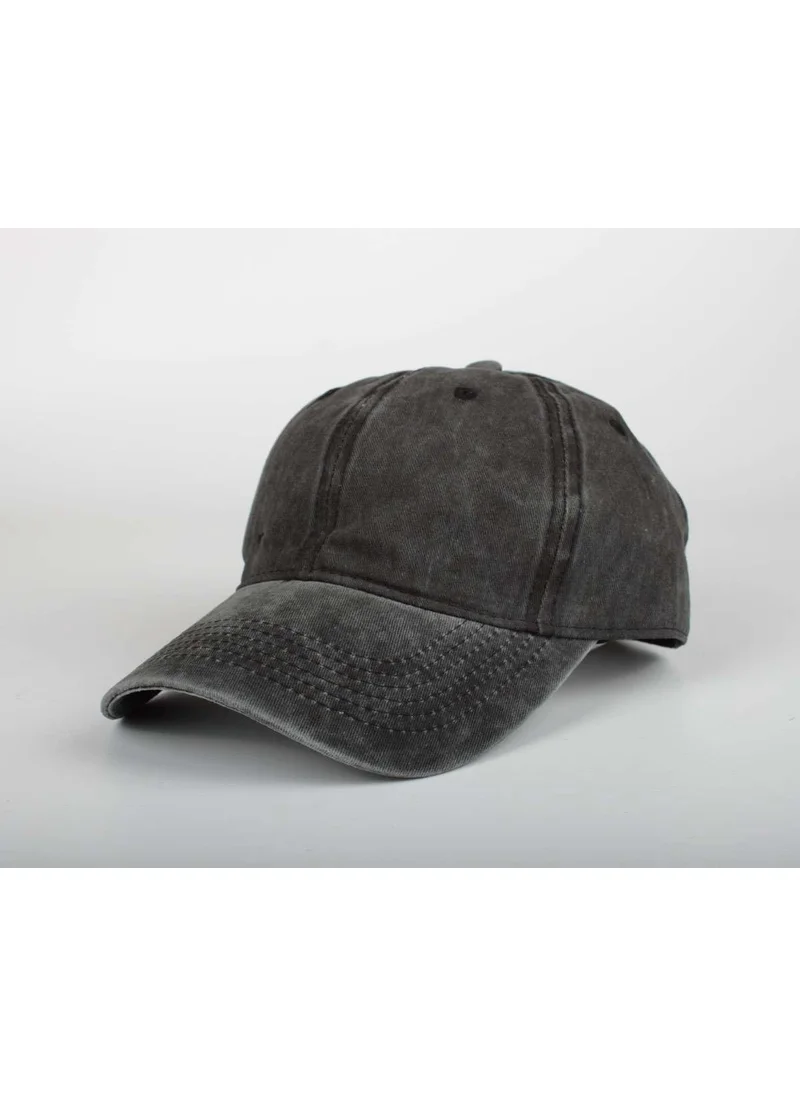 Şapka Market Hat Market Plain Vintage Cap Hat Black