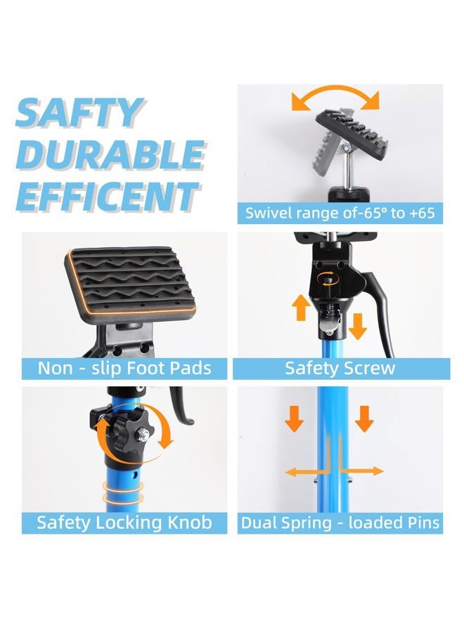 Leikius Cabinet Jacks for Installing Cabinets, Heavy Duty Third Hand Support Pole,Drywall Jack,Premium Dust Barrier Pole,Telescopic Adjustable Support Pole for Celling Extend from 49.2 to 114.2 inches 4PC - Image 3