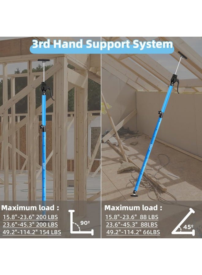 Leikius Cabinet Jacks for Installing Cabinets, Heavy Duty Third Hand Support Pole,Drywall Jack,Premium Dust Barrier Pole,Telescopic Adjustable Support Pole for Celling Extend from 49.2 to 114.2 inches 4PC - Image 5