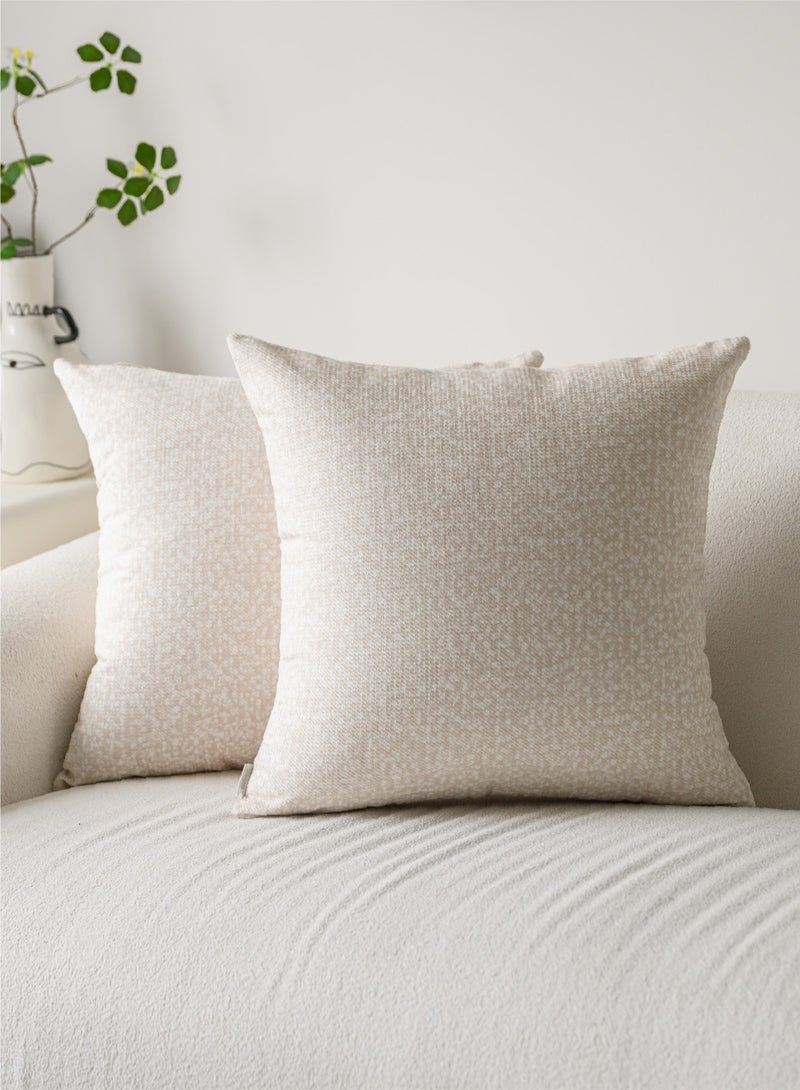 a moment a moment Beige Couch Throw Pillow Covers 45x45 CM for Couch Bed Sofa Decorative Pillows Cushion Covers Two-tone Color Twill Pack of 2 Modern Pillows for Sofa Bedroom  - Image 1