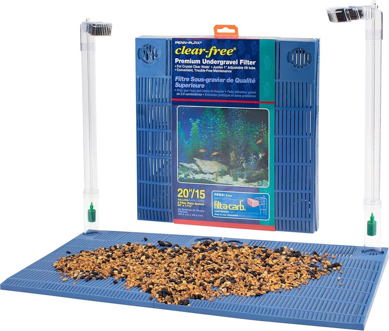 Penn Plax Penn-Plax Clear-Free Premium Under Gravel Aquarium Filter for Freshwater and Saltwater - Suitable for 15-20 Gallon Tanks - Image 1