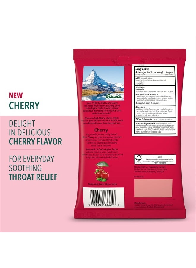 Ricola Cherry Throat Drops, 45 Count, Daily Drops For Delicious Throat Refreshment, Oral Anesthetic, Naturally Flavored - Image 3