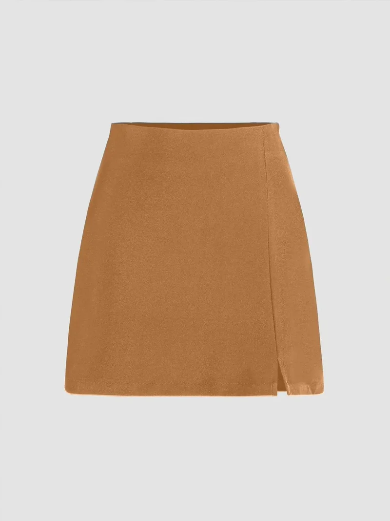 High-Waist Side-Slit Skirt