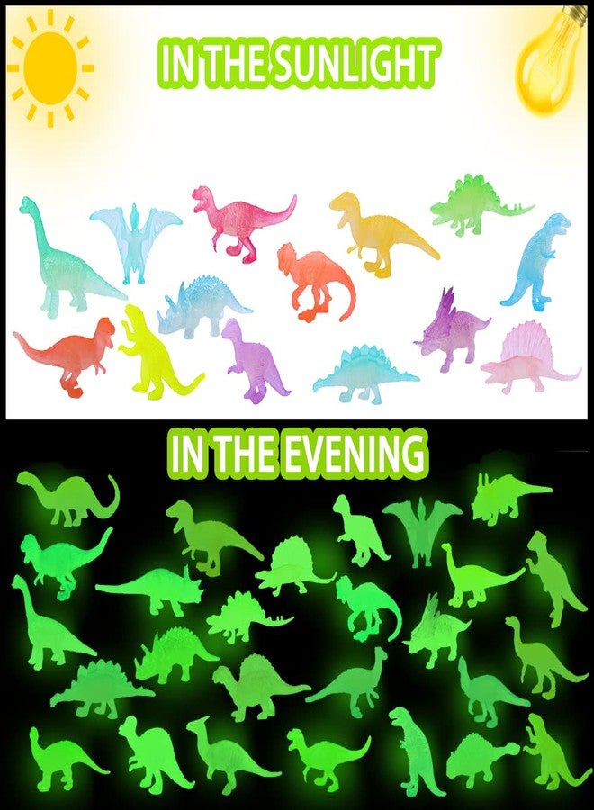 YUJUN 28PCS Easter Eggs Prefilled with Glow in Dark Dinosaur Figure Toys Mini Plastic Dinosaur Toys for Kids Colorful Easter Egg Basket Stuffers Fillers Eggs Hunt Gift Party Favors - Image 3
