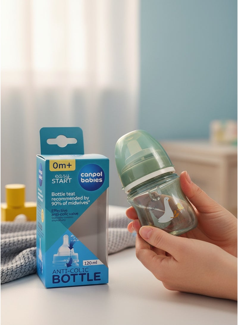 Canpol Babies Easy Start Anti-Colic Feeding Bottle, 120ml, BPA Free, for Newborns (0 Months and Above) - Image 1