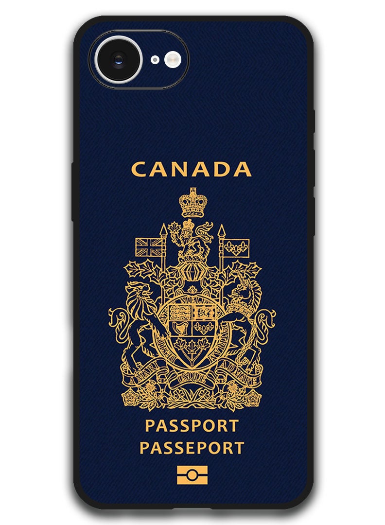 Theodor Case Compatible with Apple iPhone 17e / 16e 6.1 Inch Protection Shockproof Bumper Cover - Canada Passport - Image 1