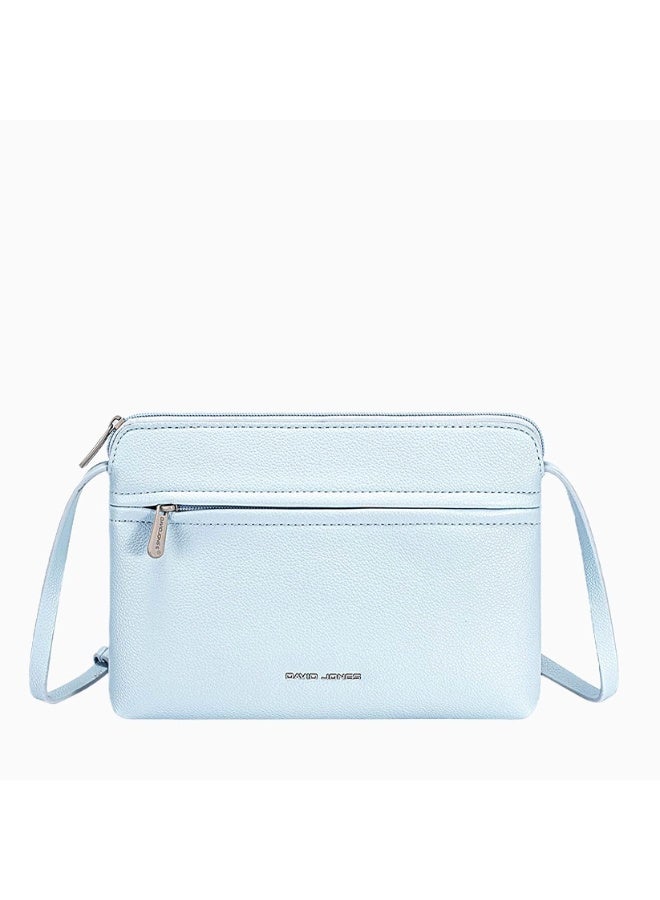 David Jones Crossbody Bag for women model CH21031-1| Passport bag with adjustable strap and external pocket for everyday use| modern minimal faux leather crossbody bag - Image 1