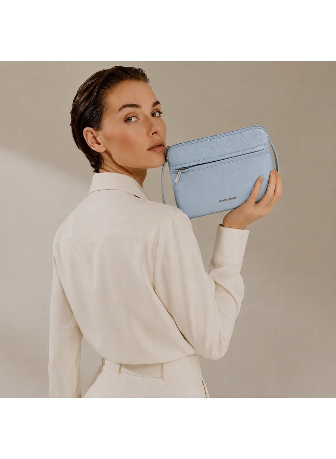 David Jones Crossbody Bag for women model CH21031-1| Passport bag with adjustable strap and external pocket for everyday use| modern minimal faux leather crossbody bag - Image 3
