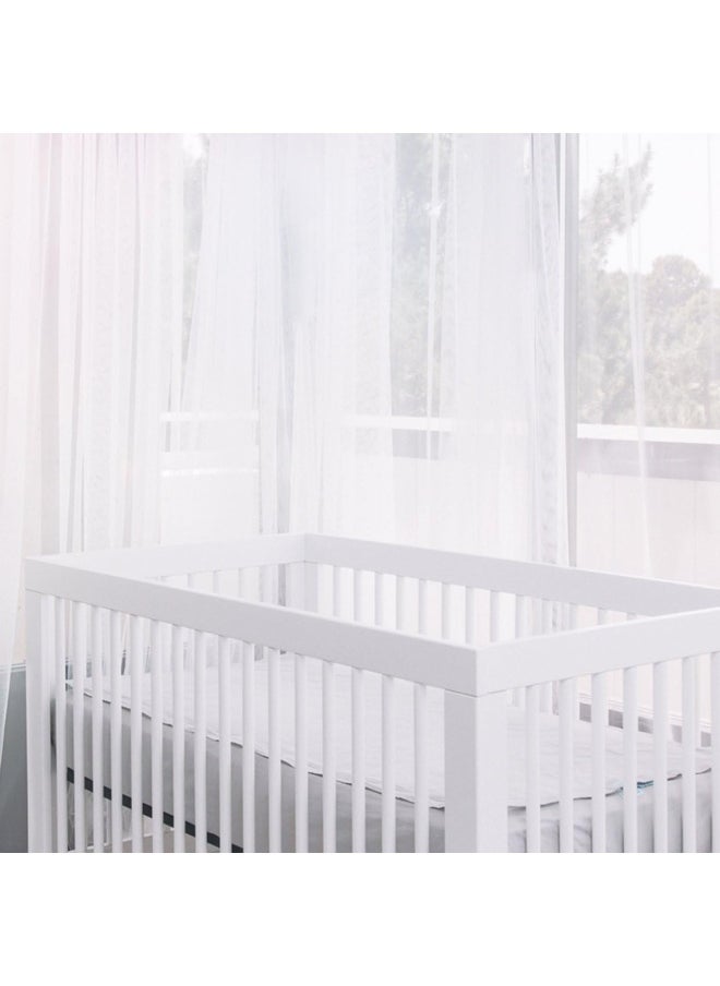 QUICKZIP - QuickZip Easy Change Crib Sheet with Wraparound Total Security Base, Gray Dot - Image 1