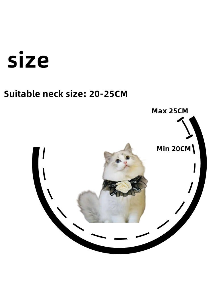 Cat Bandanas Cats Bib，Kitten cute lace Costume，collars suitable for kittens and puppies