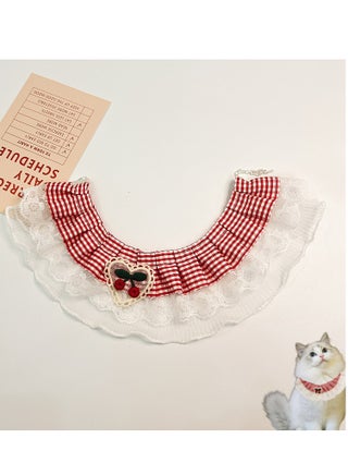 Cat Bandanas Cats Bib，Kitten cute lace Costume，collars suitable for kittens and puppies - pzsku/ZD277066837758F953698Z/45/_/1716892964/d39ba453-c199-41b7-b6ea-6d96167e80e7